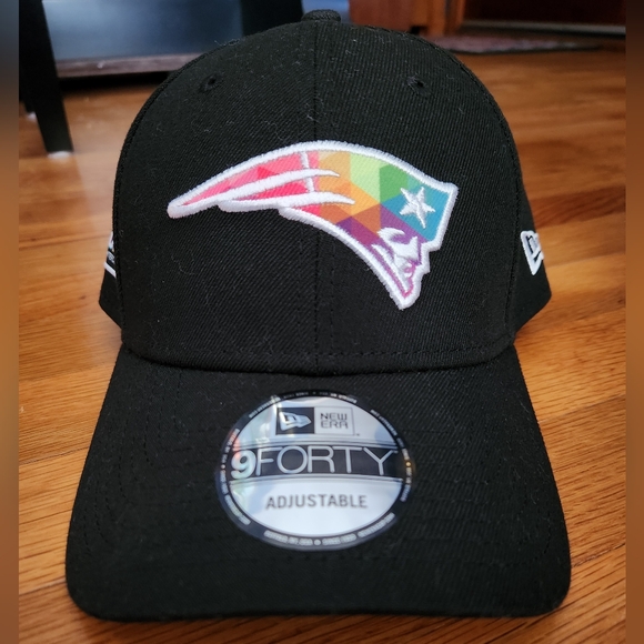 Men's New England Patriots New Era Black 2023 NFL Crucial Catch 9Forty Hat - Picture 1 of 5
